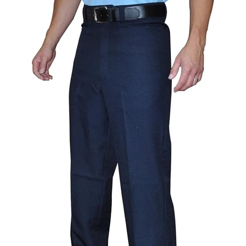 Smitty BBS377 Flat Front Combo Pants Western Cut Pockets Baseball Umpire Softball Navy (36)