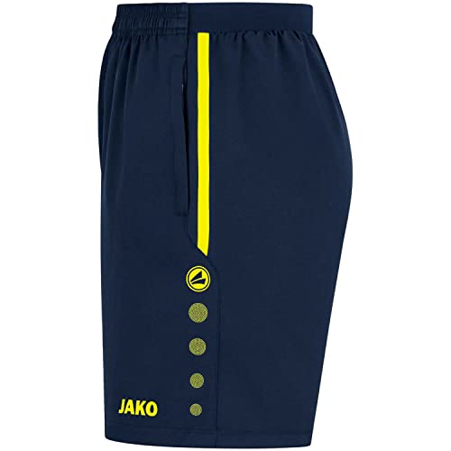 JAKO - Short Polyvalent, Femme, Marine/Jaune Fluo, 38