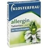 Anwendungsgebiet: Klosterfrau Allergin Tabletten werden zur Besserung der Beschwerden bei Heuschnupfen angewendet. Die Heilpflanzenextrakte können vermeindlich Linderung bei juckenden Augen, laufender Nase & gereizten Schleimhäuten verschaffen.