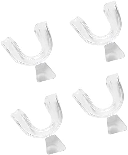 Image of 4pcs Clear Transparent Mouth Guard Silicone Grinding Guard Teeth Whitening Tray Sleeping Gum Shield for Sports Bruxism Bite Guard Easy to Clean,Teeth Grinding Guards,Oral Care Oral Pain Relief