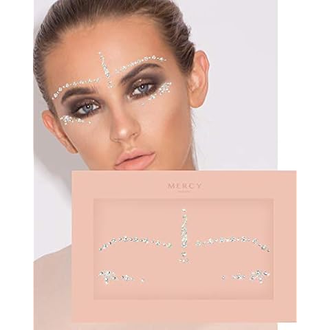 Gwen Silver Bindis ✮ MERCY LONDON Crystal Indian Bindi Face Jewels Gold Silver Bridal Cover