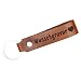 Produktbild Tidero Schlüsselanhänger Leder mit Wunschgravur personalisiert  personalisierter Wunschtext Gravur individuell  Geschenk Weihnachten für Männer Frauen Name Datum  Handmade in Germany  Wild Brown