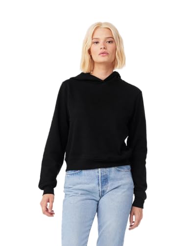 Image of Bella Canvas Ladies' Classic Pullover Hooded Sweatshirt, Black, XL