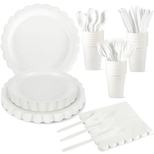 Xiangqu White Party Supplies Set