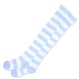[しまぱん.com] かわいいしましまくつ下 ニーソ ニーハイ ソックス ボーダー コスプレ (JP, アルファベット, Free Size, ゆめそら)