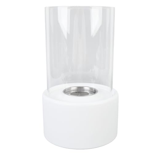 Table Top Fireplace Comfortable Decor for Indoor Home Outdoor Interior, Gel Fireplaces (White)