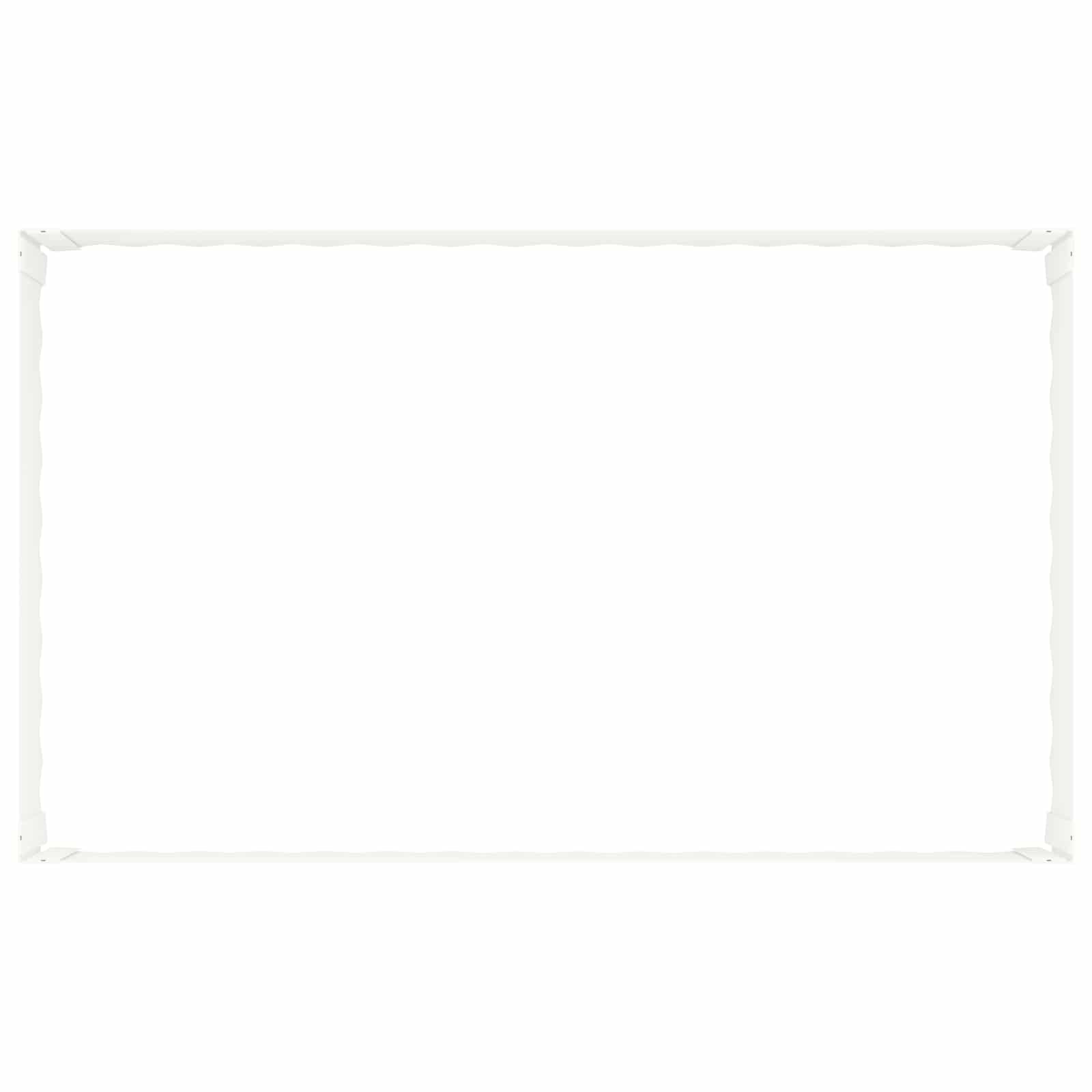 Gazonrand 4 szt. 100 x 60 x 35 cm stal biała