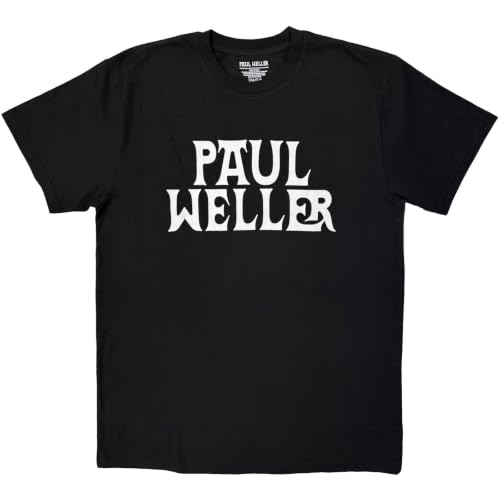 Image of Paul Weller Logo Mono Official T-Shirt Mens Unisex (X-Large) Black