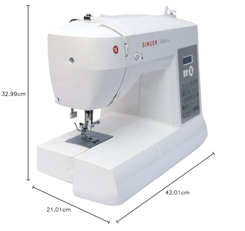 Maquina de Coser Electronica Singer Brilliance 6180, 80 Programas Automaticos, Puntada, Costura