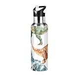 Bouteille d'eau étanche : bouteilles de 600 ml, 28 x 7 cm. Cette superbe bouteille d'eau 100 % étanche est livrée avec une large poignée qui peut être facilement soulevée avec deux doigts, ce qui la rend plus portable. Notre gourde pour enfants est parfaite pour les activités de plein air, comme la conduite, le camping, la plage.