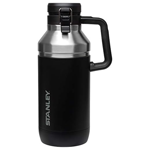 Stanley Go Growler, cultivador de cerveja isolado a vácuo de aço inoxidável de 1,8 L, cultivador robusto com interior de aço inoxidável, 24 horas frio e retenção de gelo em 4 dias