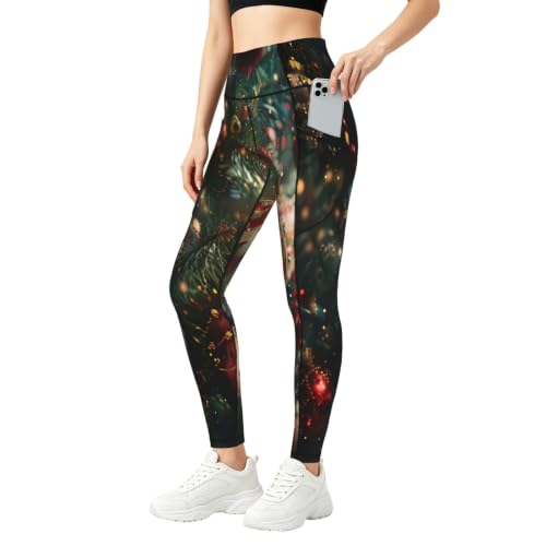Pantalones de yoga holgados de mujer leggings de descanso longitud completa Navidad