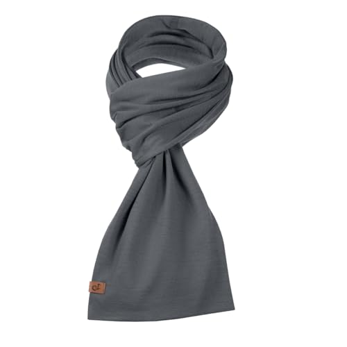 Bufanda para hombre de lana merino para viajes diarios y paseos de invierno en gris