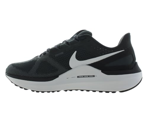 Nike Nike Air Zoom Structure 25 Wide Unisex Shoes Size 7.5, Color: Midnight Black/White/Dk Smoke Grey-Black