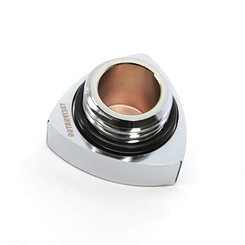 Rotary13B1 Aluminum Rotor Oil Cap - Chrome/Black - 55Mm #TOP6
