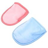 Ciieeo 2pcs Reusable Makeup Remover Gloves, Soft Household Facial Cleaning Mitts for Face Wash, Exfoliating
