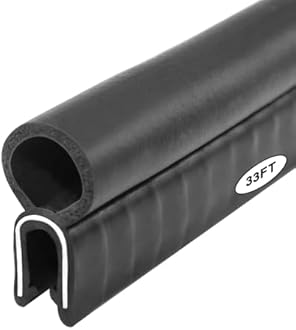 Storystore Automotive Door Weather Stripping 33Ft Car Door Rubber Edge Trim Seal Strip Gasket with Top Car Door Seal Strip for Bus Camper Boat RV Truck Doors Home Applications