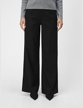 thumbnail: OBJECT Dames Broek Objlisa Wide Pant – Wijde Pijpen – Elastische Tailleband – Modieuze Stoffen Broek Voor Dagelijks Gebruik