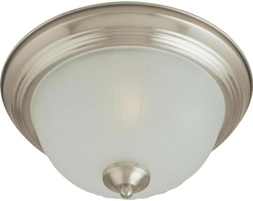Maxim Essentials-3 Light Flush Mount in Utility Style-Satin Nickel Finish