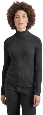 Street One LTD QR_Basic Rollneck Ribbed, Gravel Grey Mel., 40