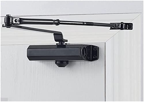 Regulowany hydrauliczny samozamykacz - cichy mechanizm zamykania do drzwi 25-80 kg, trwały system buforowy, łatwy montaż, czarne i srebrne wykończenie