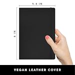 PAPERAGE Lined Journal Notebook, (Black), 160 Pages, Medium 5.6 in x 8 in - 100 GSM Thick Paper – Hardcover Journaling Notebook for Work, School & Note Taking - Image 3