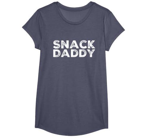 Snack Daddy T-Shirt, Girls, Heather Blue, Small