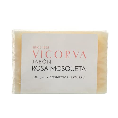 Vicorva | Jabón Sólido Rosa Mosqueta Pastilla | Hidratante y Cicatrizante| Hecho en España | Ingredientes naturales | 100 gr Cover