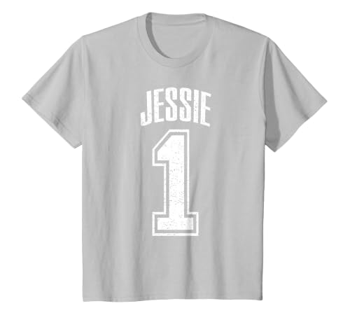 Jessie 1 Fan Sports Graphic Men Women T-Shirt, Youth, Silver Grey, X-Small
