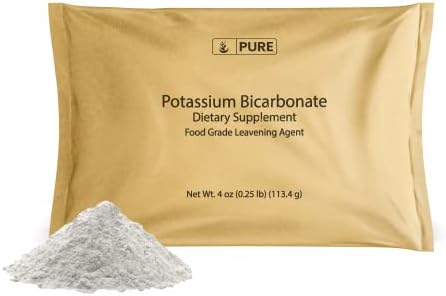 Pure Original Ingredients Potassium Bicarbonate (4oz) Natural, Food Safe, Electrolyte, Leavening