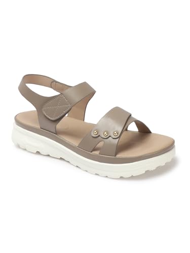 Image of ELLE women Comfortable Flat Round Toe Backstrap fashion Sandal