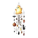 Im Dunkeln Leuchtendes Halloween Windspiel 30cm Acryl Wraith-Design