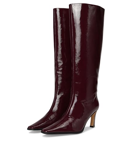 Michael Kors Womens Darrah Heeled Boots Oxblood 6.5 Medium