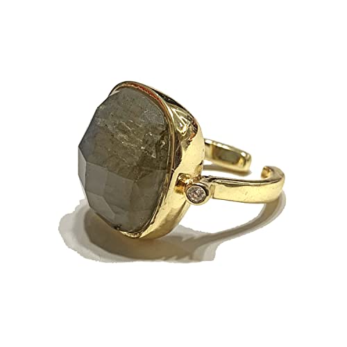 Bwy 99 Adjustable Shimmer Stone Rings For Women,Gold Plated Rings Women Ajustable Ring Womens-Perfect Gold Stone Rings #TOP29