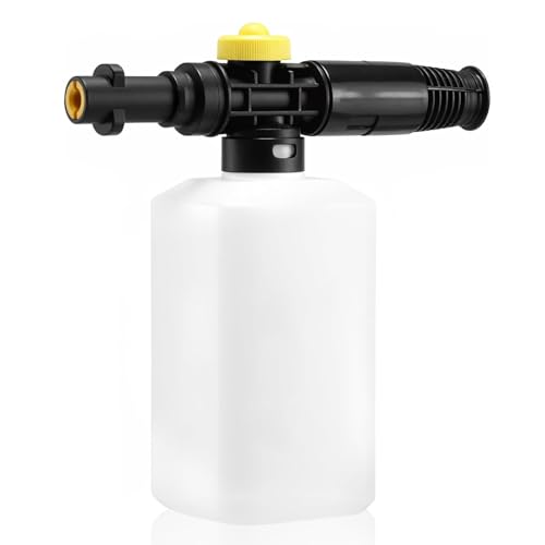 Xynovia Snow Foam Lance Adjustable Foam Cannon with Spray Nozzle for Karcher K2 K3 K4 k5 k6 k7 High-Pressure Foam Gun for Car Wash(750ML)
