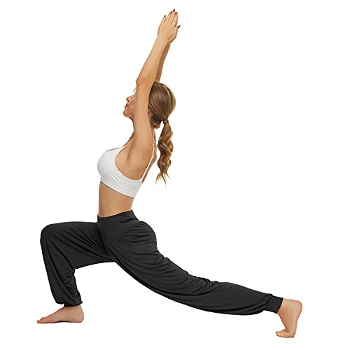 image for BeautyWill Harem Pants for Women, Cotton Loose High Waist Soft Athleti