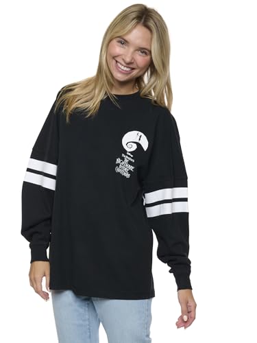 Disney Womens Long Sleeve Jersey Oversized Skellington2