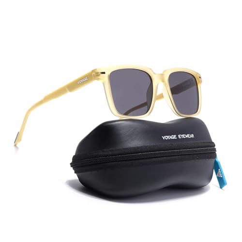 Image of Voyage Square UV Protected & Polarized Sunglasses for Men & Women