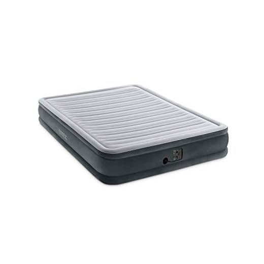 Intex Comfort Plush Mid Rise Dura-Beam Airbed with Internal Electric Pump, Bed Height 13", Queen
