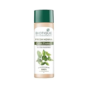 Biotique Fresh Henna Color Protect Shampoo & Conditioner For Color Treated Hair, 120 ml