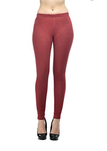 Image of Frenchtrendz Women's Slim Fit Mid Rise Stretchable Cotton Modal Spandex Jegging Pull On