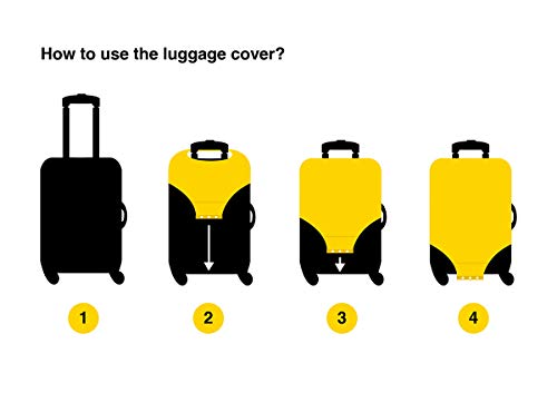 Housse de valise cachemire bleu CHEHONG extensible protège vos bagages - 6
