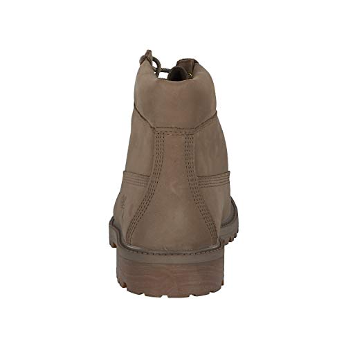 Image of Timberland Premium 6 Inch Waterproof Boot Big Kids' Shoes Dark Beige Nubuck tb0a1vdt (5 M US)