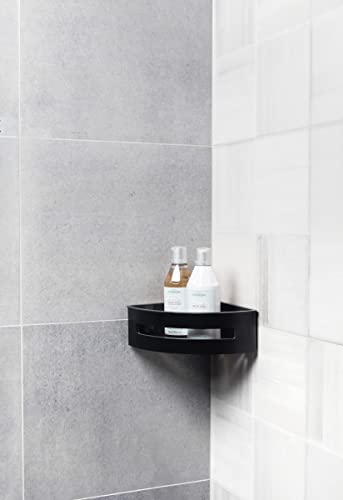 Panier d'angle de douche noir 16,5cm pour optimiser le rangement - 5