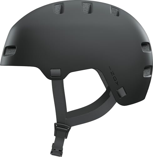 ABUS Casco para bicicleta INDY, casco para dirt, skate, slope y MTB, con amortiguación optimizada, para adolescentes y adultos, talla M, negro