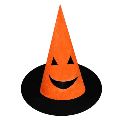 Image of Kaku Fancy Dresses Witch Hat for Girls, Witch Costume Accessory for Halloween Party Prop Multicolor Witch Hat