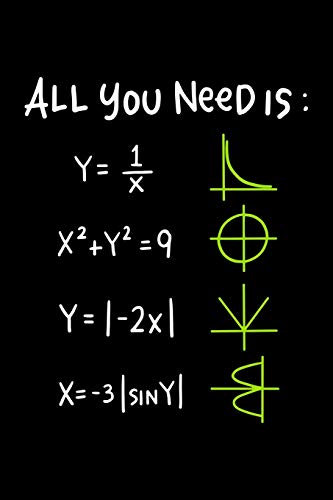 Al You Need Is Love: Lustiges Mathe Design Notizbuch mit über 110 blanken Seiten in DIN A5 Größe