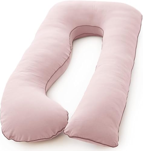 Image of Safe Multifunctional Microfiber U Shaped Pregnancy Pillow /Maternity Pillow. (Pink-U-PIPEN-2)
