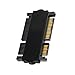 MOOKEENONE Black Horizontal 2Pin 7+15 Male to SATA 22Pin 7+15 Male Extension Convertor Adapter