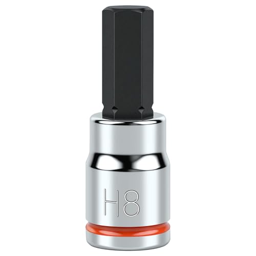 Image of 3 /8 Inch Drive Hex Bit Socket, H8, Full Polished, Premium CR-V & S2 Alloy Steel Head Made for Auto /Mechanical
